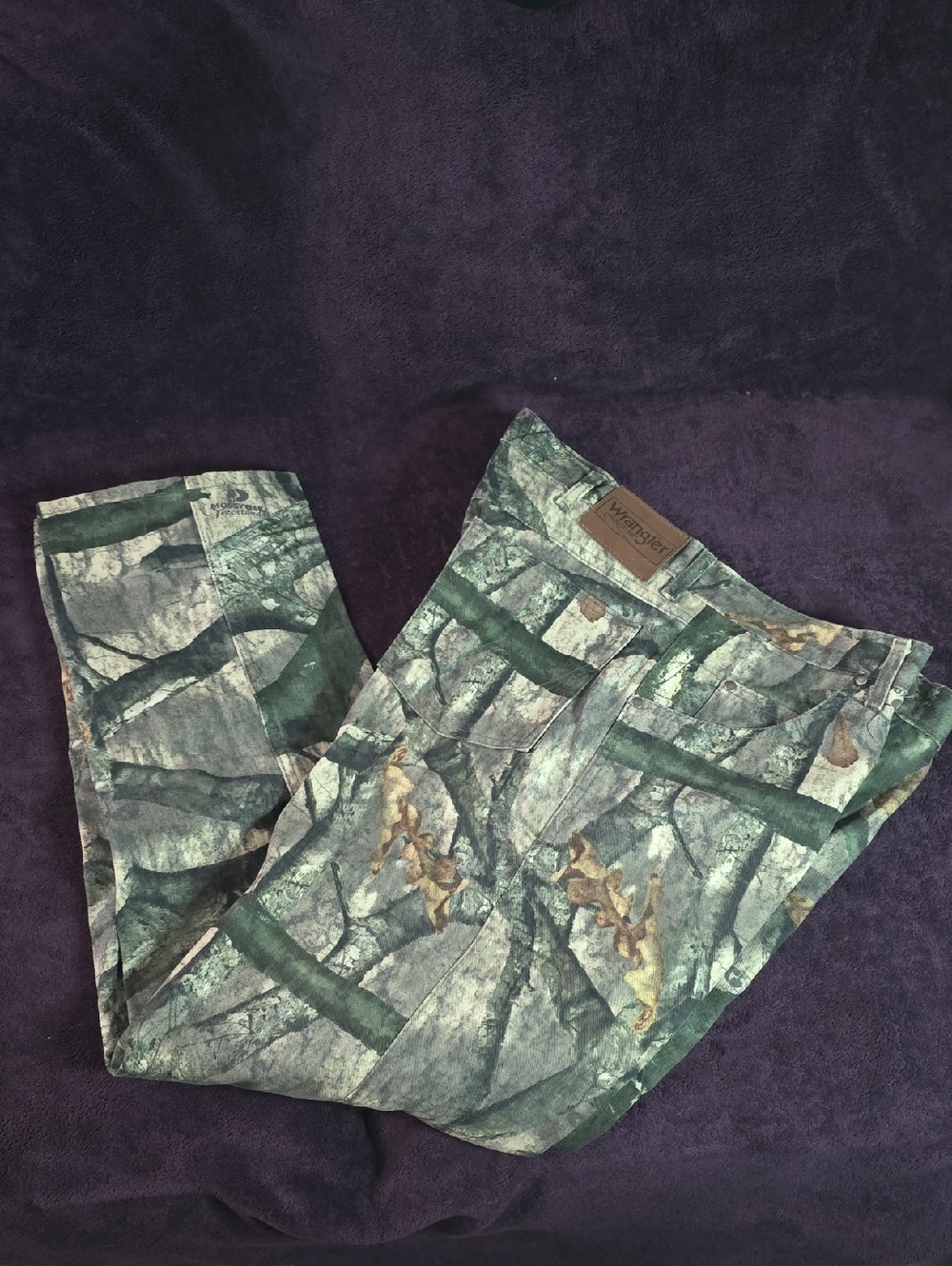 Wrangler Green and Brown Camouflage Jeans